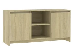 New Móvel de TV 102x37,5x52,5 cm contraplacado cor carvalho sonoma PT558951 Castanho
