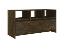 Móvel De Tv| Móvel de TV 102x37,5x52,5 cm contraplacado cor carvalho fumado PT259165 Castanho