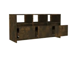 Móvel De Tv| Móvel de TV 102x37,5x52,5 cm contraplacado cor carvalho fumado PT259165 Castanho