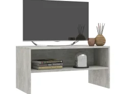 New Móvel de TV 80x40x40 cm contraplacado cimento PT877386 Cinzento