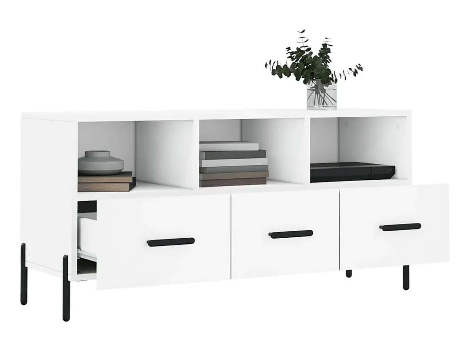 Best Móvel de TV 102x36x50 cm derivados de madeira PT286588 Branco