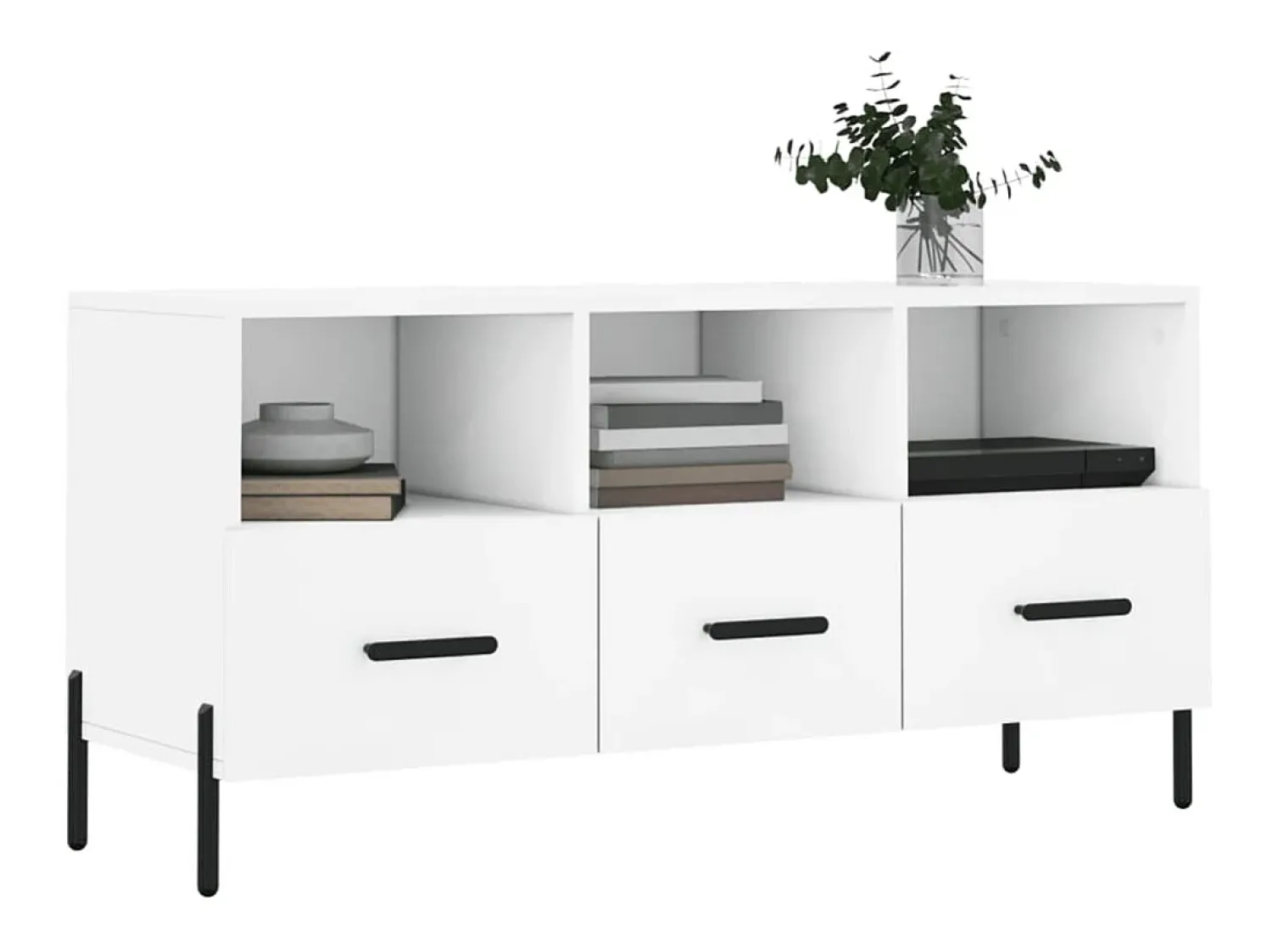 Best Móvel de TV 102x36x50 cm derivados de madeira PT286588 Branco