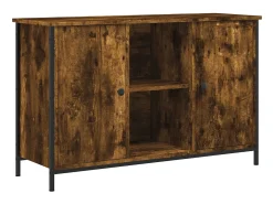 Móvel De Tv* Móvel de TV 100x35x65 cm derivados de madeira carvalho fumado PT431101 Castanho