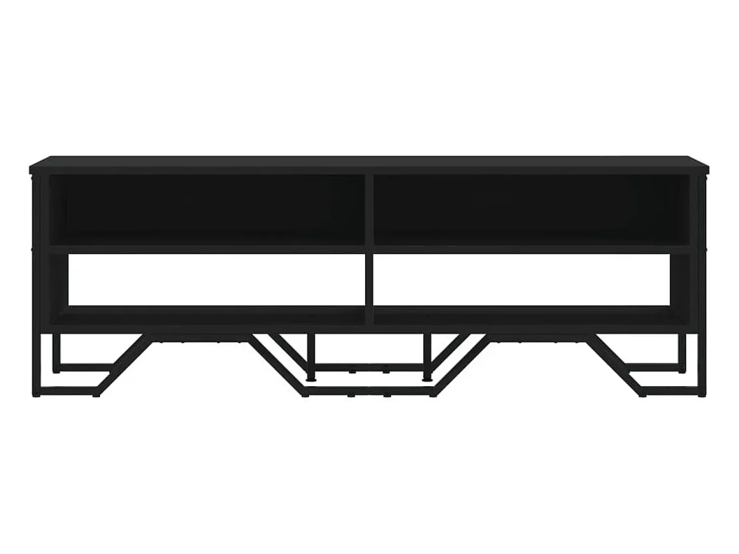 Outlet Móvel de TV 122x34x41 cm derivados de madeira PT123060 Preto