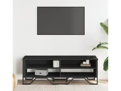 Outlet Móvel de TV 122x34x41 cm derivados de madeira PT123060 Preto