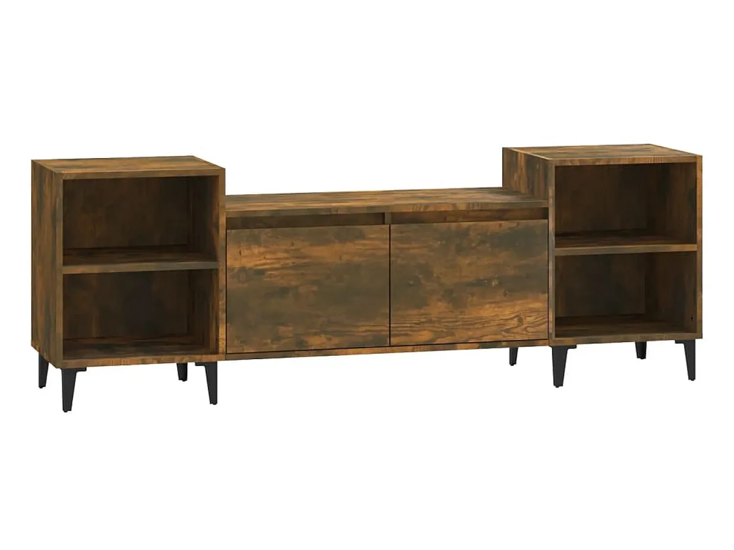 Móvel De Tv| Móvel de TV 160x35x55 cm derivados de madeira carvalho fumado PT730212 Castanho