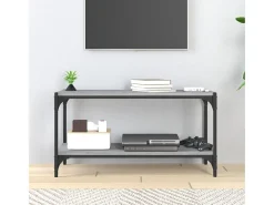 Móvel de TV 80x33x41 cm derivados madeira/aço sonoma PT191380 Cinzento