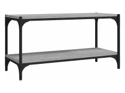Móvel de TV 80x33x41 cm derivados madeira/aço sonoma PT191380 Cinzento