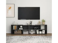 Móvel De Tv* Móvel de TV 149x30x52 cm derivados de madeira cinza PT677423 Cinzento