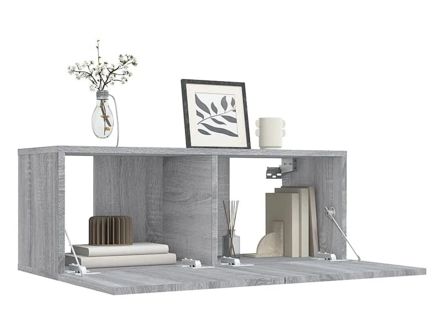 Sale Móvel de TV 80x30x30 cm derivados de madeira sonoma PT818190 Cinzento