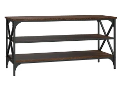 Móvel De Tv* Móvel de TV 100x40x50 cm derivados de madeira carvalho PT680336 Castanho