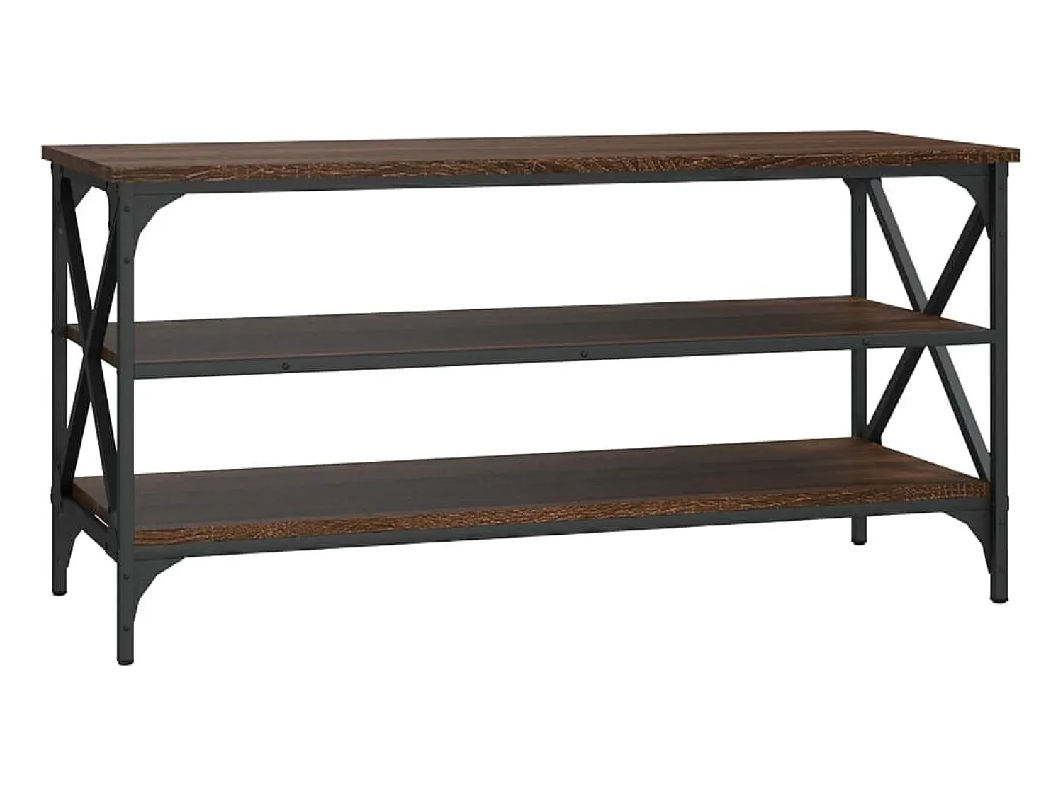 Móvel De Tv* Móvel de TV 100x40x50 cm derivados de madeira carvalho PT680336 Castanho