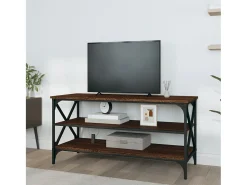 Móvel De Tv* Móvel de TV 100x40x50 cm derivados de madeira carvalho PT680336 Castanho