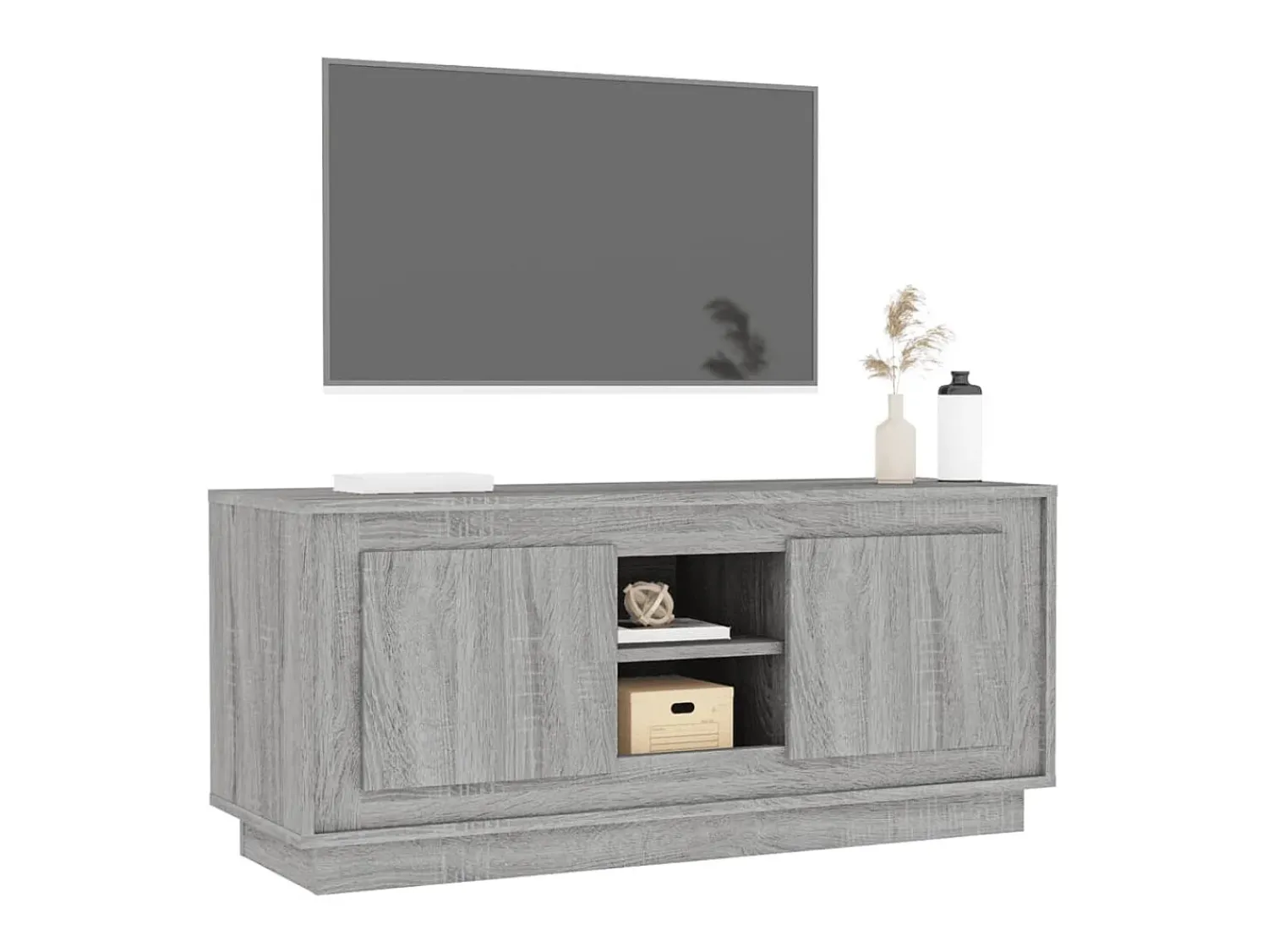 Móvel De Tv* Móvel de TV 102x35x45 cm derivados de madeira sonoma PT184868 Cinzento