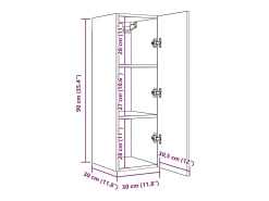 Clearance vidaxl Móvel de TV 30,5x30x90 cm derivados madeira carvalho artisiano Castanho