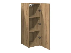Clearance vidaxl Móvel de TV 30,5x30x90 cm derivados madeira carvalho artisiano Castanho