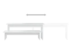 Sale Móvel de TV 180x30x43 cm derivados de madeira PT618789 Branco
