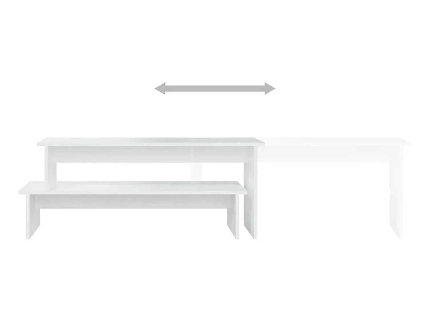Sale Móvel de TV 180x30x43 cm derivados de madeira PT618789 Branco
