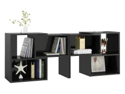 Móvel De Tv* Móvel de TV 104x30x52 cm derivados de madeira brilhante PT544725 Preto