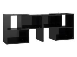 Móvel De Tv* Móvel de TV 104x30x52 cm derivados de madeira brilhante PT544725 Preto