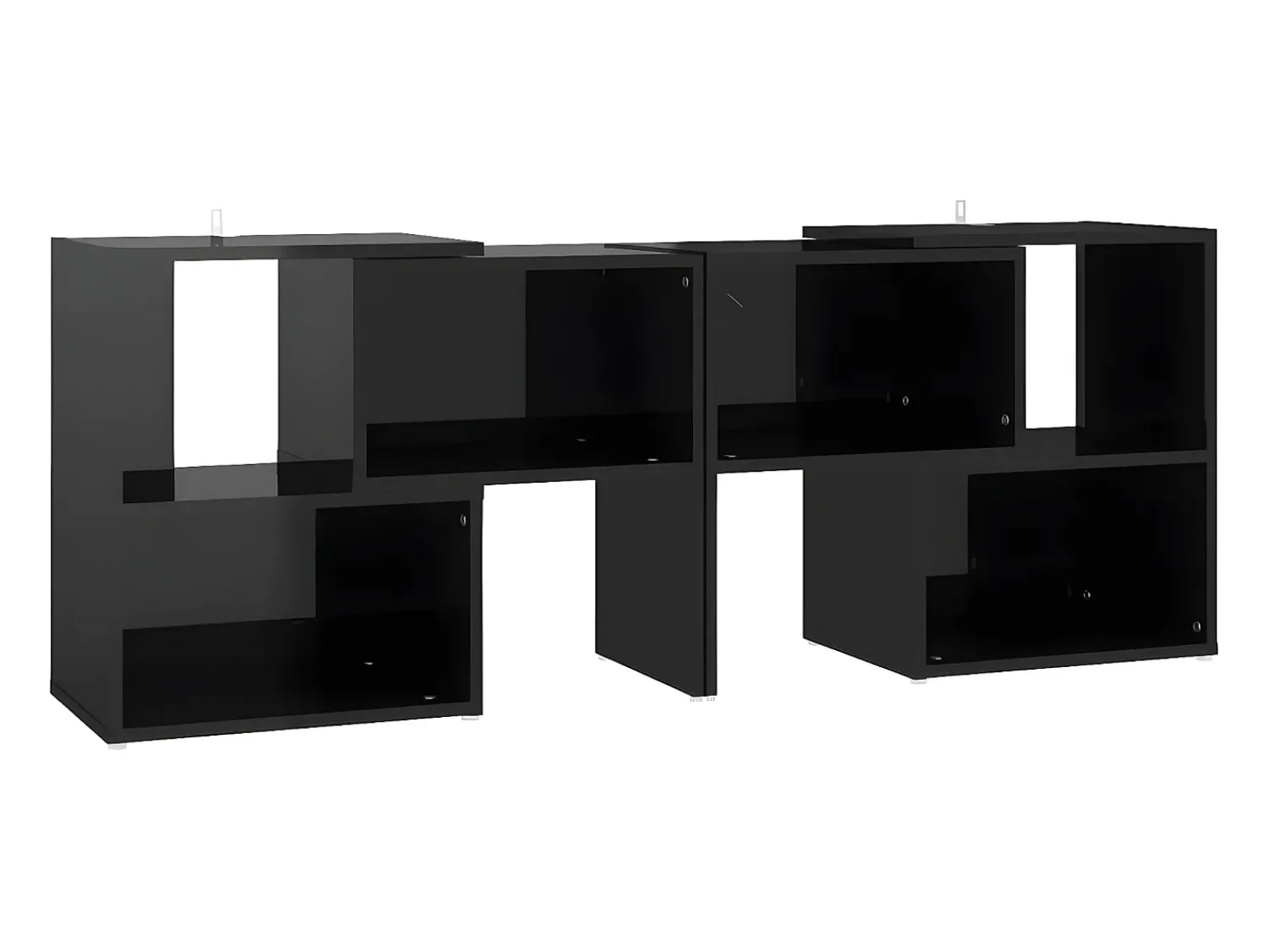 Móvel De Tv* Móvel de TV 104x30x52 cm derivados de madeira brilhante PT544725 Preto