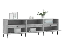 Móvel de TV 150x30x44,5 cm derivados de madeira cinza cimento PT615564^ Móvel De Tv