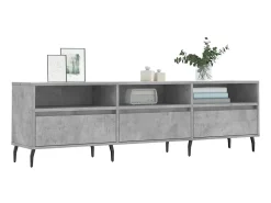 Móvel de TV 150x30x44,5 cm derivados de madeira cinza cimento PT615564^ Móvel De Tv