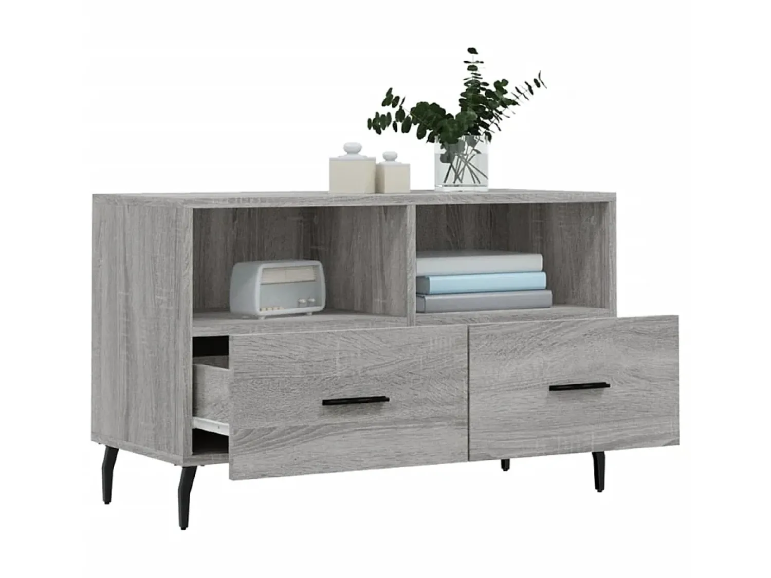 Móvel De Tv| Móvel de TV 80x36x50 cm derivados de madeira sonoma PT495026 Cinzento