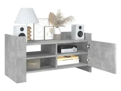 Móvel De Tv| Móvel de TV 80x35x40 cm derivados de madeira cinza-cimento PT218181 Cinzento