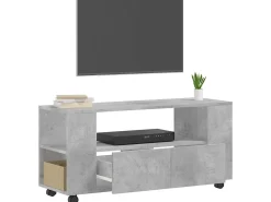 New Móvel de TV 102x34,5x43 cm derivados madeira cimento PT987079 Cinzento