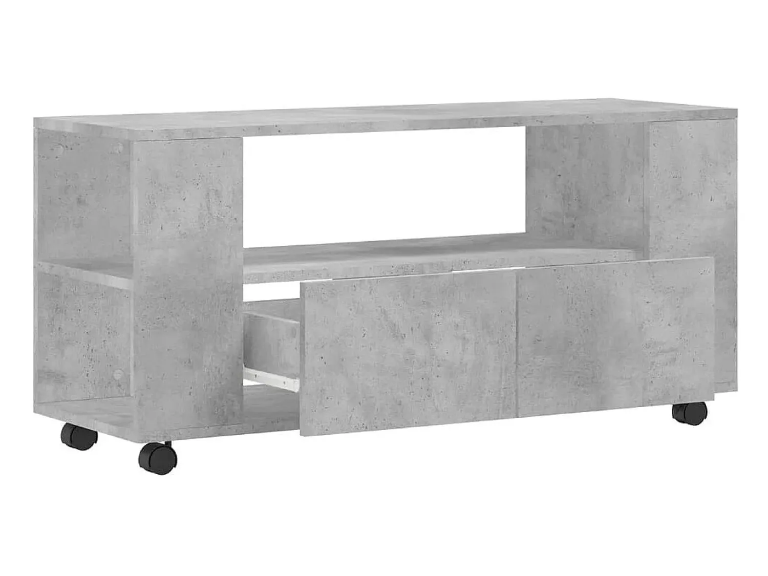 New Móvel de TV 102x34,5x43 cm derivados madeira cimento PT987079 Cinzento