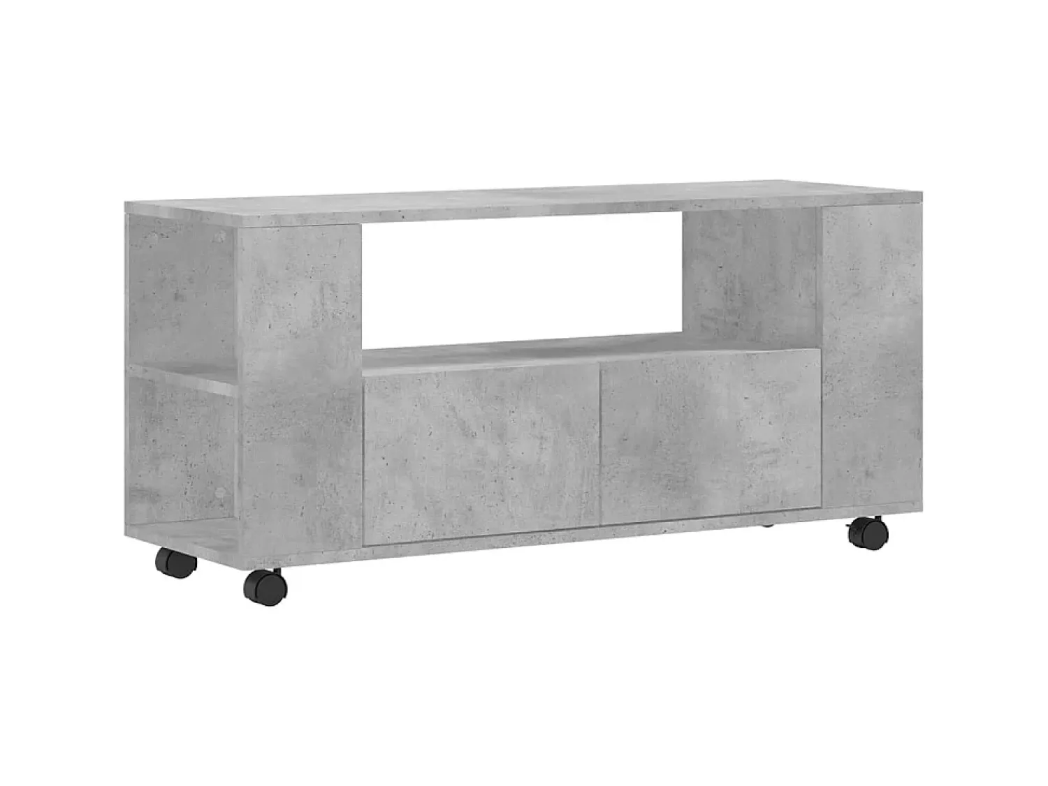 New Móvel de TV 102x34,5x43 cm derivados madeira cimento PT987079 Cinzento