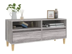 Outlet Móvel de TV 100x34,5x44,5 cm derivados madeira sonoma PT602423 Cinzento