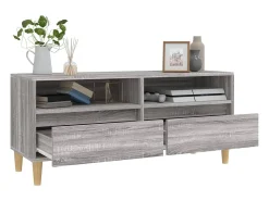 Outlet Móvel de TV 100x34,5x44,5 cm derivados madeira sonoma PT602423 Cinzento