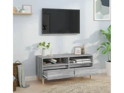 Outlet Móvel de TV 100x34,5x44,5 cm derivados madeira sonoma PT602423 Cinzento
