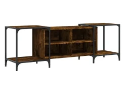 Móvel De Tv* Móvel de TV 153x37x50 cm derivados de madeira carvalho fumado PT154202 Castanho
