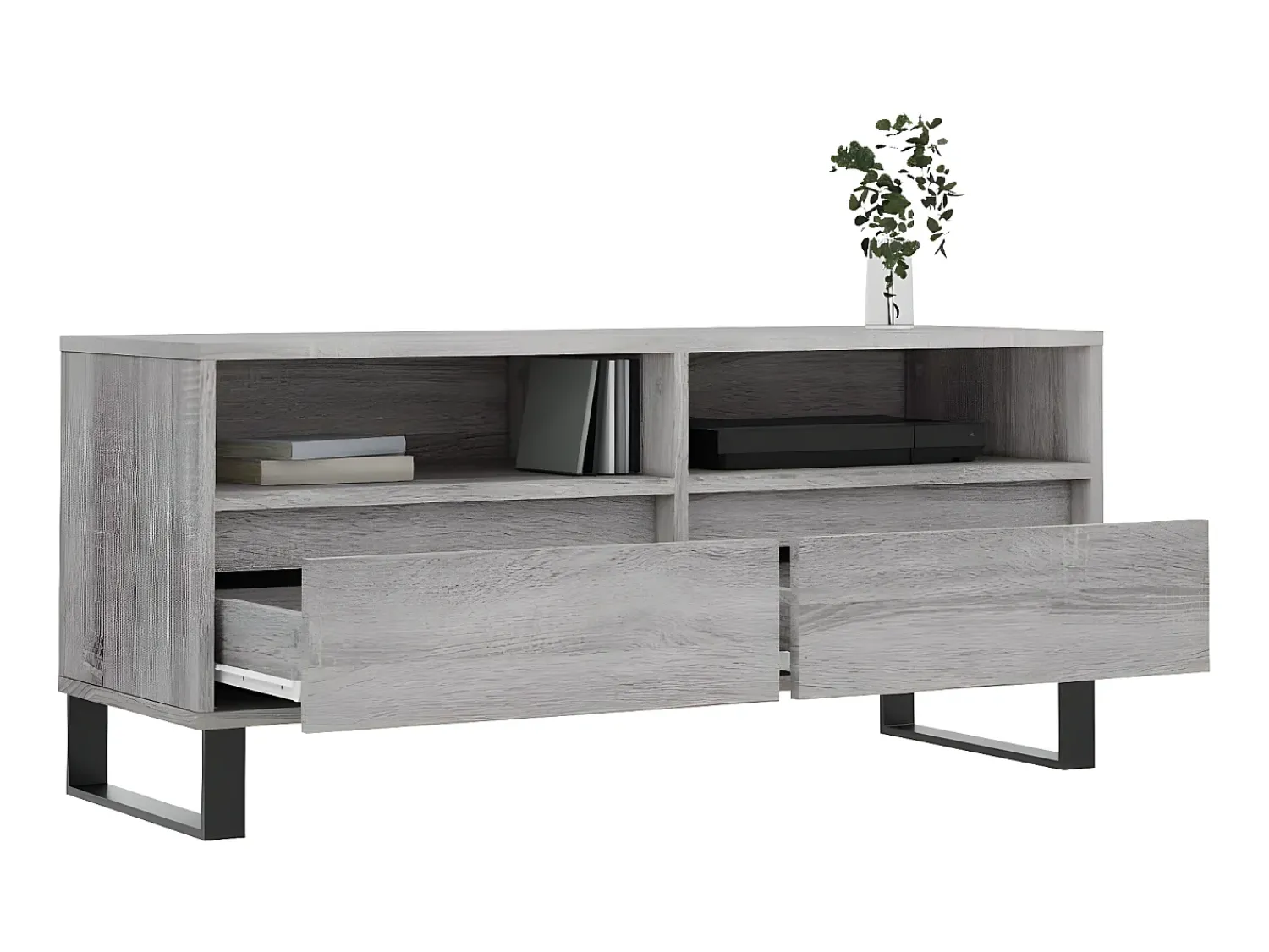 Discount Móvel de TV 100x34,5x44,5 cm derivados madeira sonoma PT943705 Cinzento