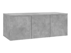 Móvel De Tv* Móvel de TV 80x34x30 cm derivados de madeira cimento PT886635 Cinzento