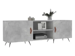 Móvel De Tv* Móvel de TV 150x30x50 cm derivados de madeira cinza-cimento PT169771 Cinzento