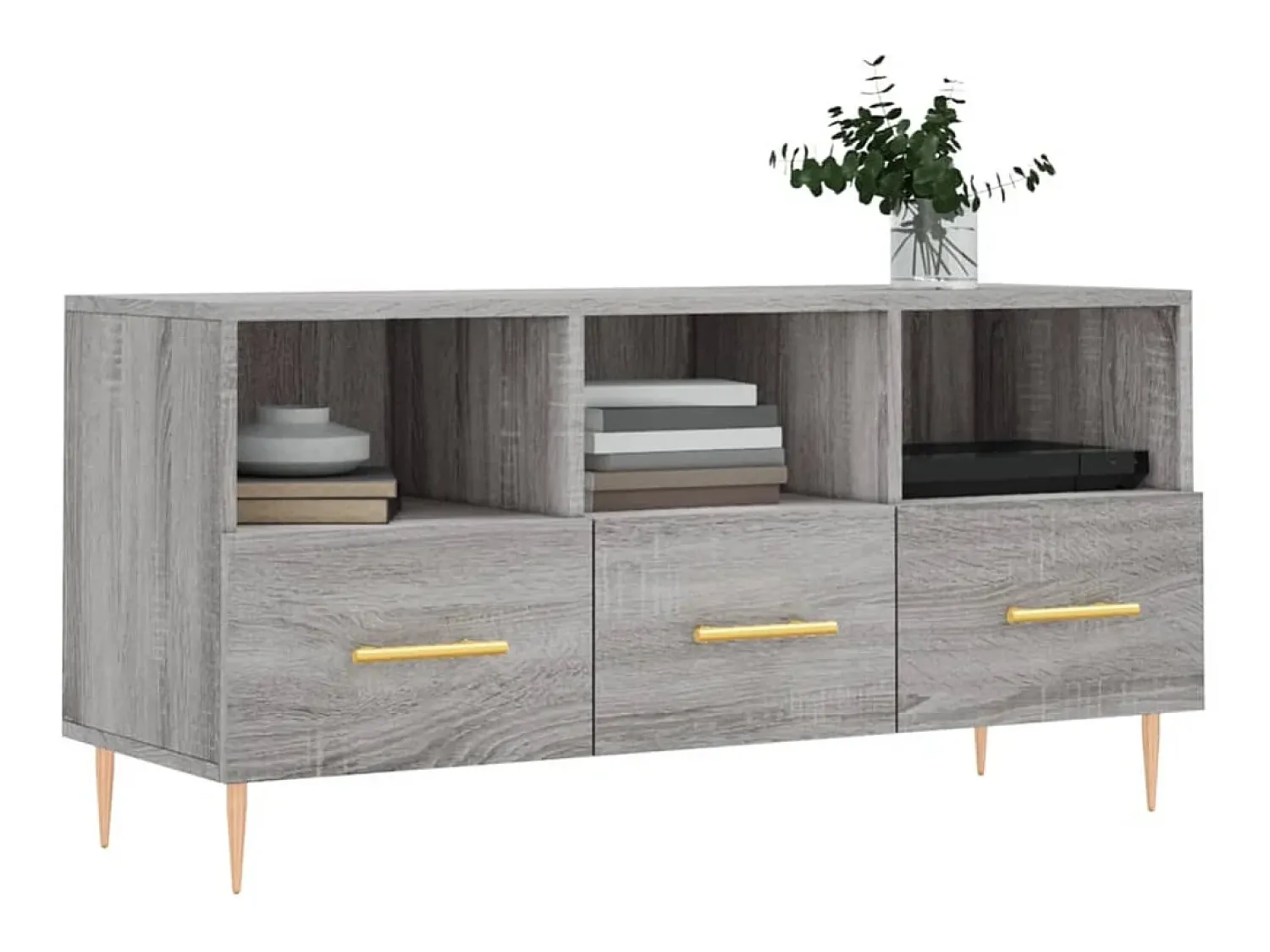 Móvel De Tv* Móvel de TV 102x36x50 cm derivados de madeira sonoma PT569061 Cinzento