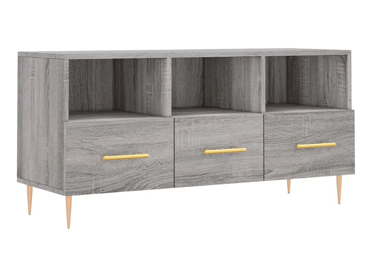 Móvel De Tv* Móvel de TV 102x36x50 cm derivados de madeira sonoma PT569061 Cinzento