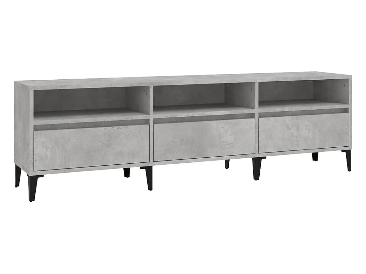 Móvel De Tv* Móvel de TV 150x30x44,5 cm derivados de madeira cinza cimento PT910967 Cinzento
