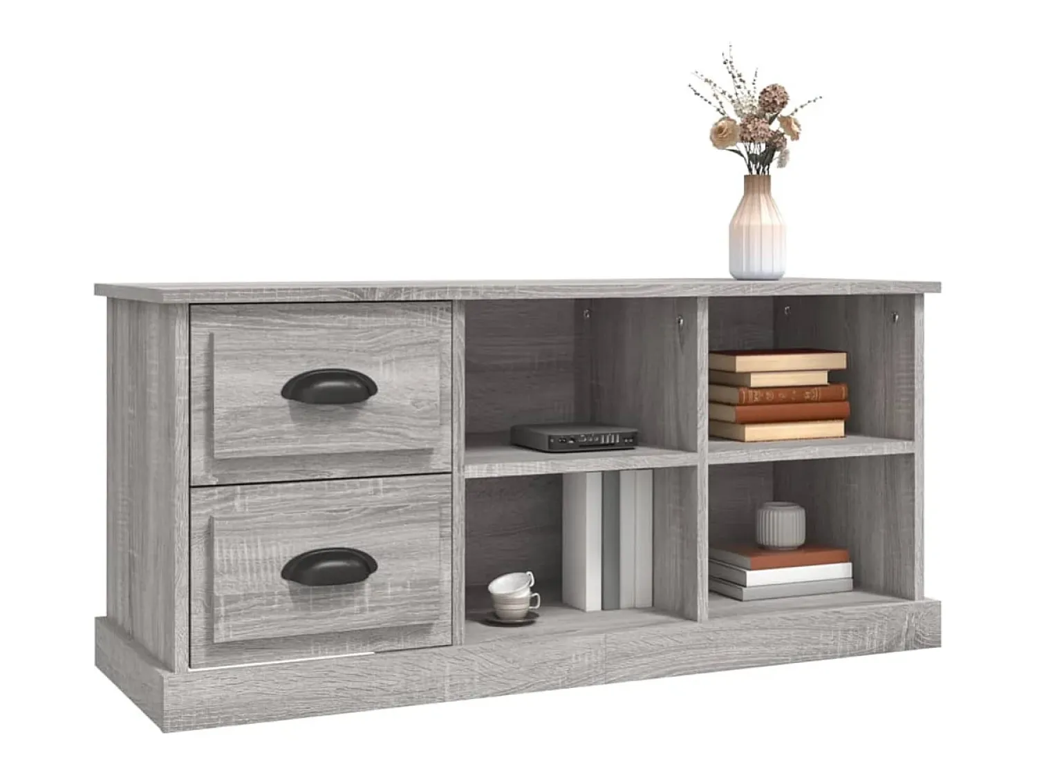 Móvel de TV 102x35,5x47,5 cm derivados de madeira cinza sonoma PT972374^ Móvel De Tv