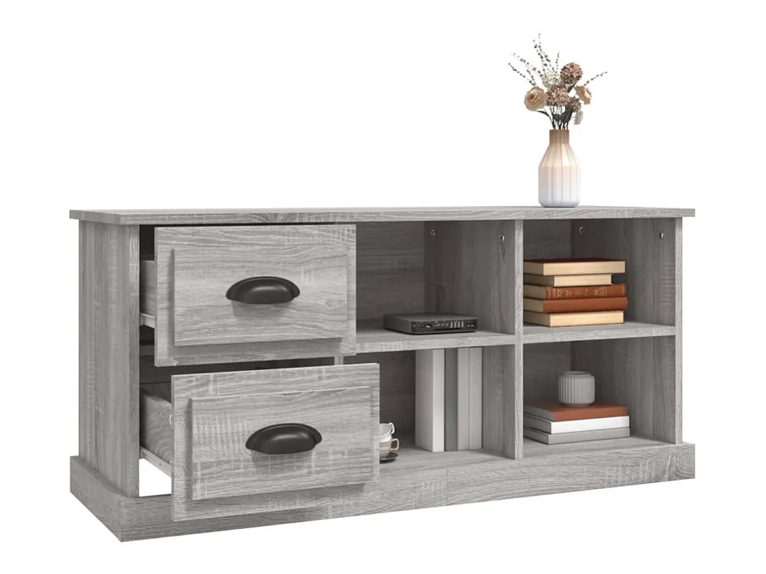 Móvel de TV 102x35,5x47,5 cm derivados de madeira cinza sonoma PT972374^ Móvel De Tv