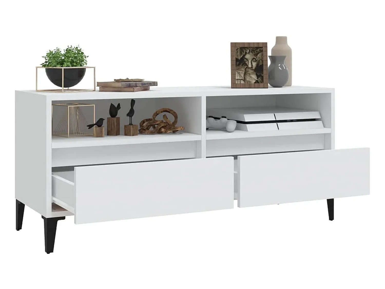 Móvel De Tv* Móvel de TV 100x34,5x44,5 cm derivados de madeira PT729565 Branco