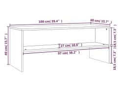 Móvel De Tv|vidaxl Móvel de TV 100x40x40 cm derivados de madeira Preto