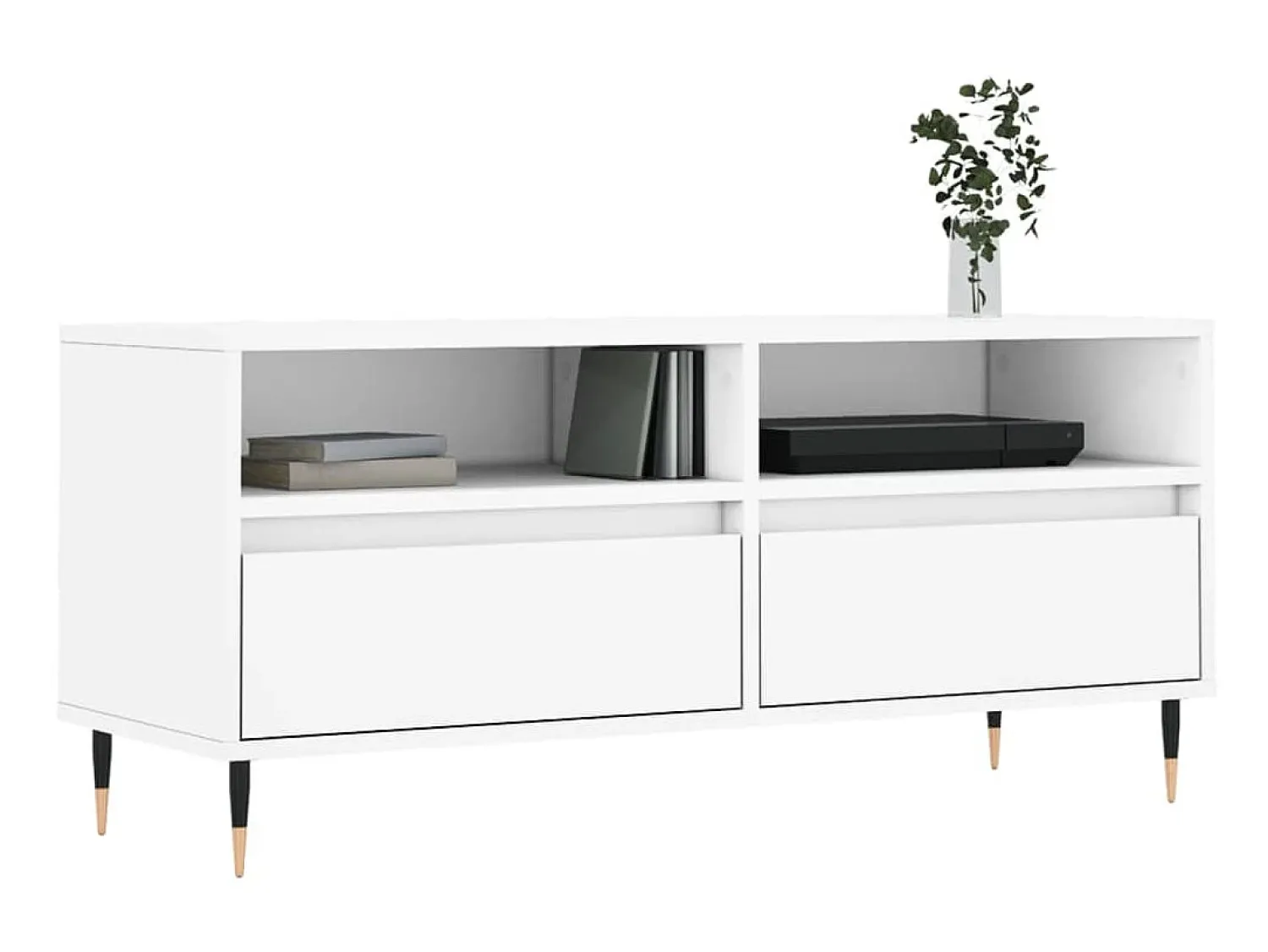 Discount Móvel de TV 100x34,5x44,5 cm derivados de madeira PT534649 Branco