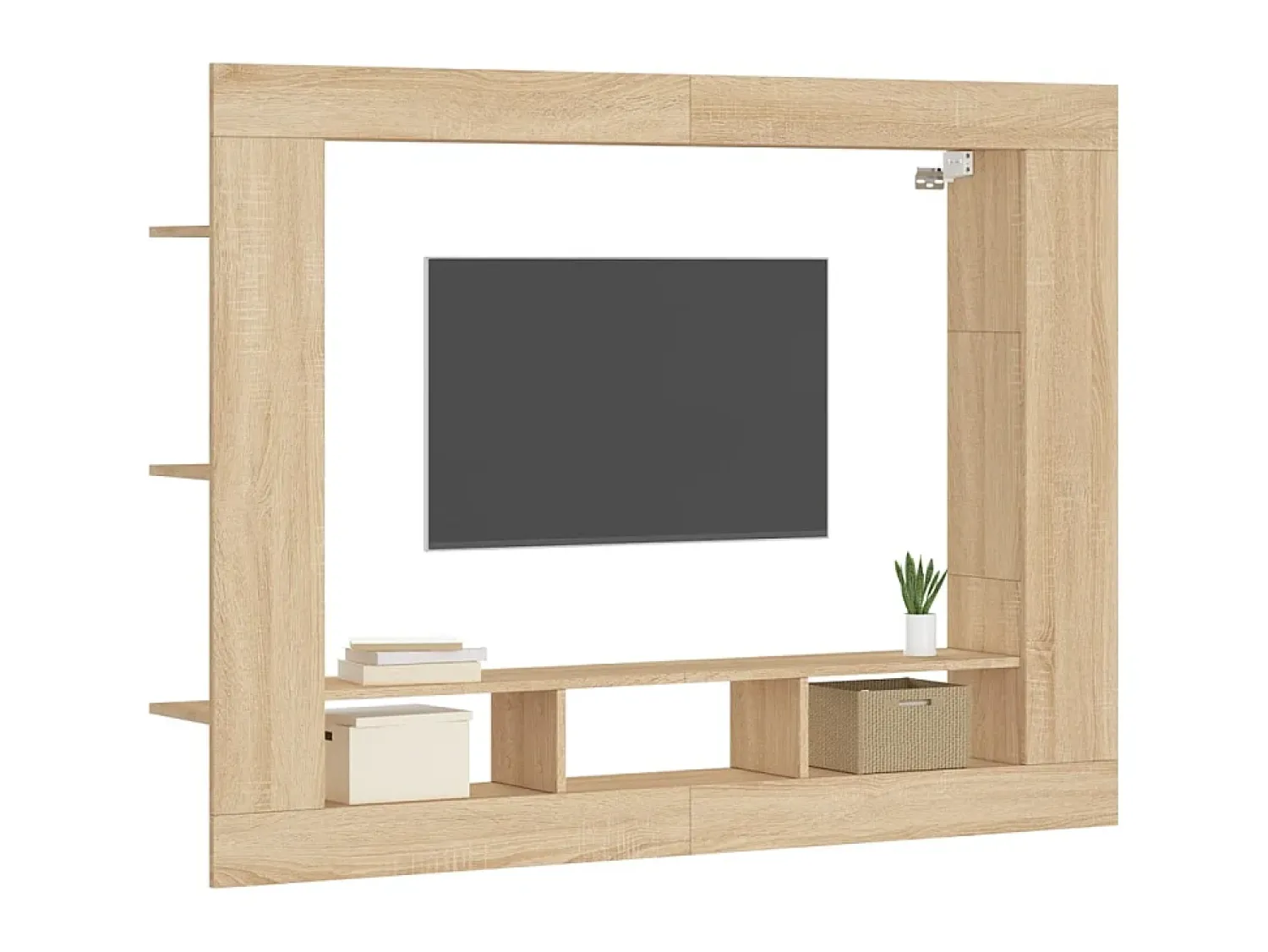 Móvel de TV 152x22x113 cm derivados de madeira carvalho sonoma PT657111 Castanho