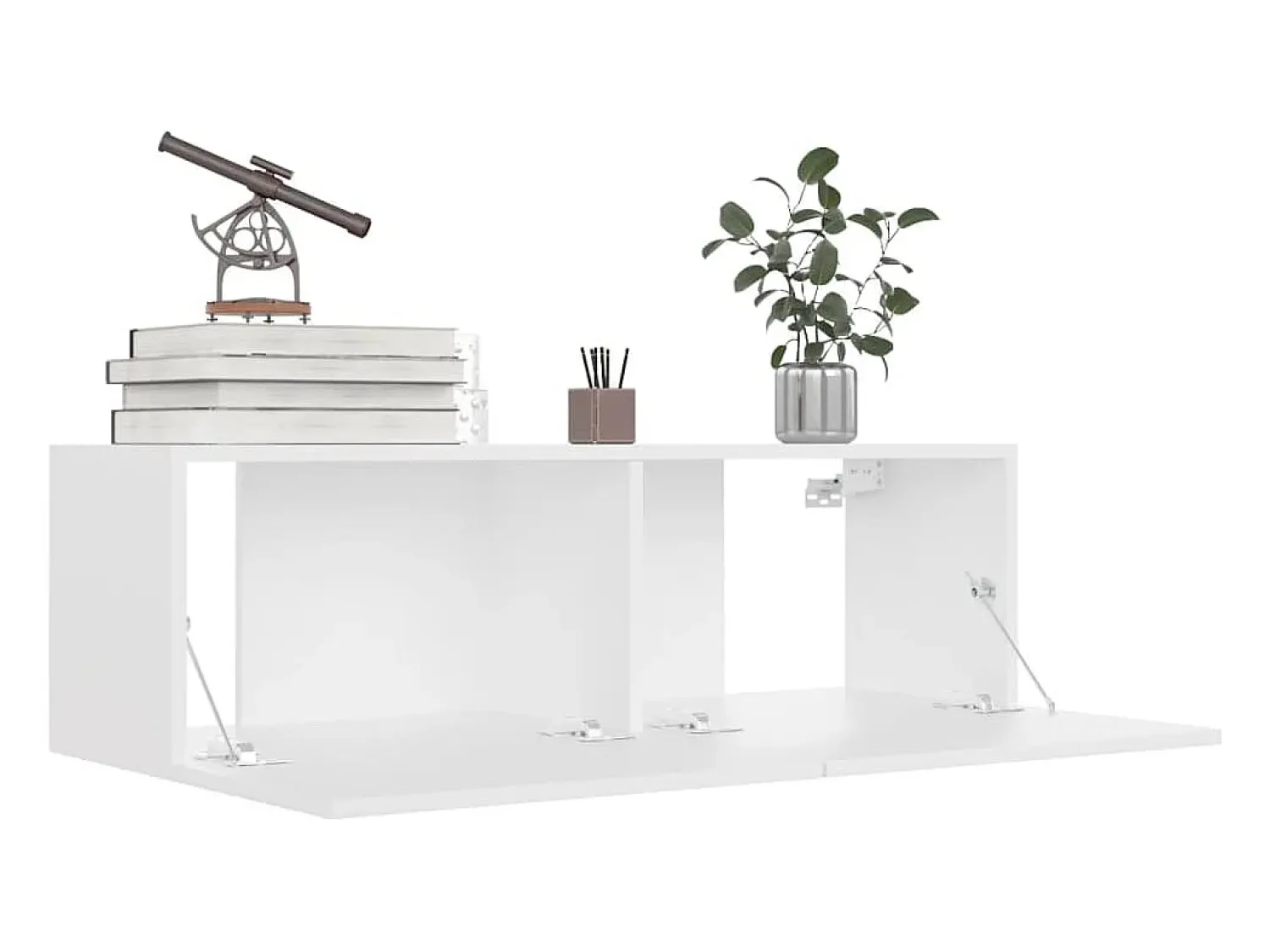 Móvel De Tv* Móvel de TV 100x30x30 cm derivados de madeira PT385815 Branco