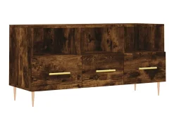 Móvel De Tv| Móvel de TV 102x36x50 cm derivados de madeira carvalho fumado PT923615 Castanho